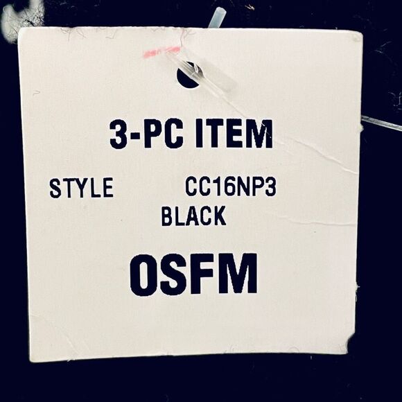 NWT Charter Club Black & White Snowflakes Nordic Beanie Pom Pom Gloves 2 Pc Set - Picture 7 of 12